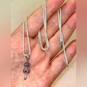 925 Sterling Silver Dreamcatcher Pendant Necklace. Luxury Silver. Unisex